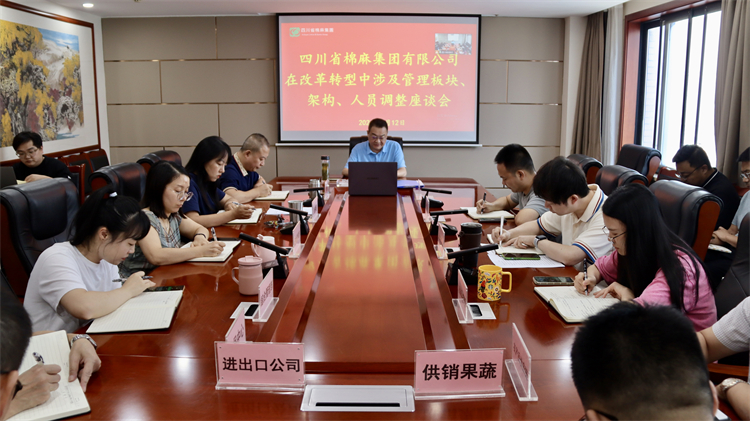 集团公司召开在改革转型中涉及管理板块、架构、人员调整座谈会